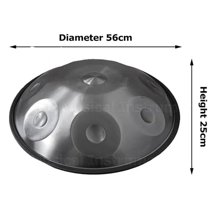 Handpan Sonora-Mundi en métal, diamètre 56cm, hauteur 25cm, instrument de musique concave