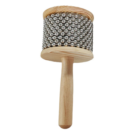 Cabasa en bois avec billes métalliques, instrument de musique Sonora-Mundi